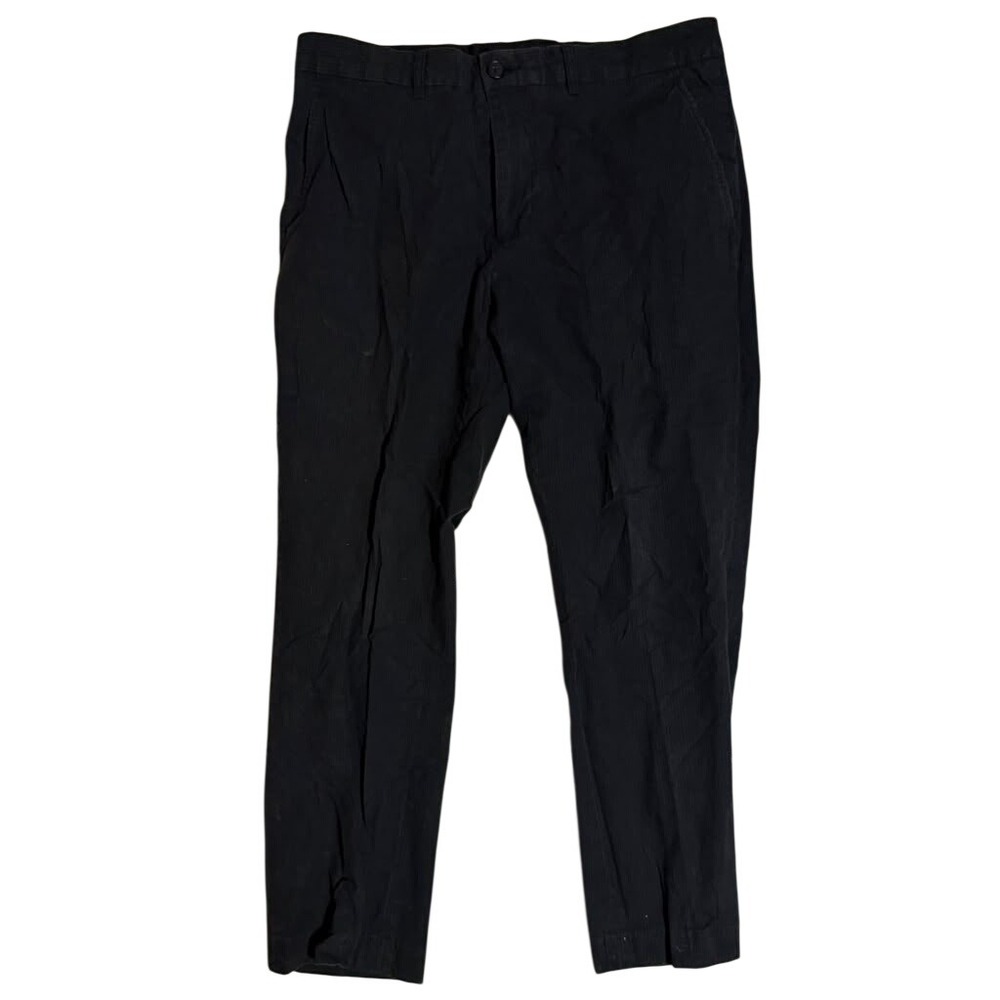 Chambers Straight Fit Black Trousers Mens 33W 30L Casual Professional Pants